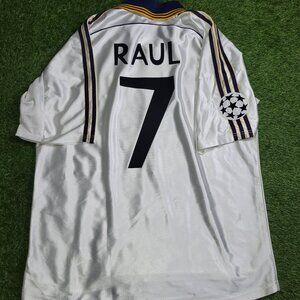 Raul Real Madrid 1999 2000 UEFA Soccer Jersey L